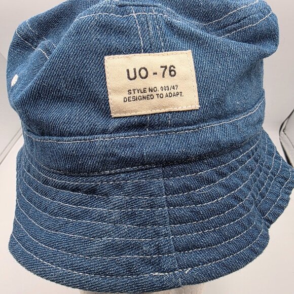 Urban Outfitters UO-76 Womens Denim Blue Bucket Hat Casual Retro Y2k Athleisure - Picture 5 of 8